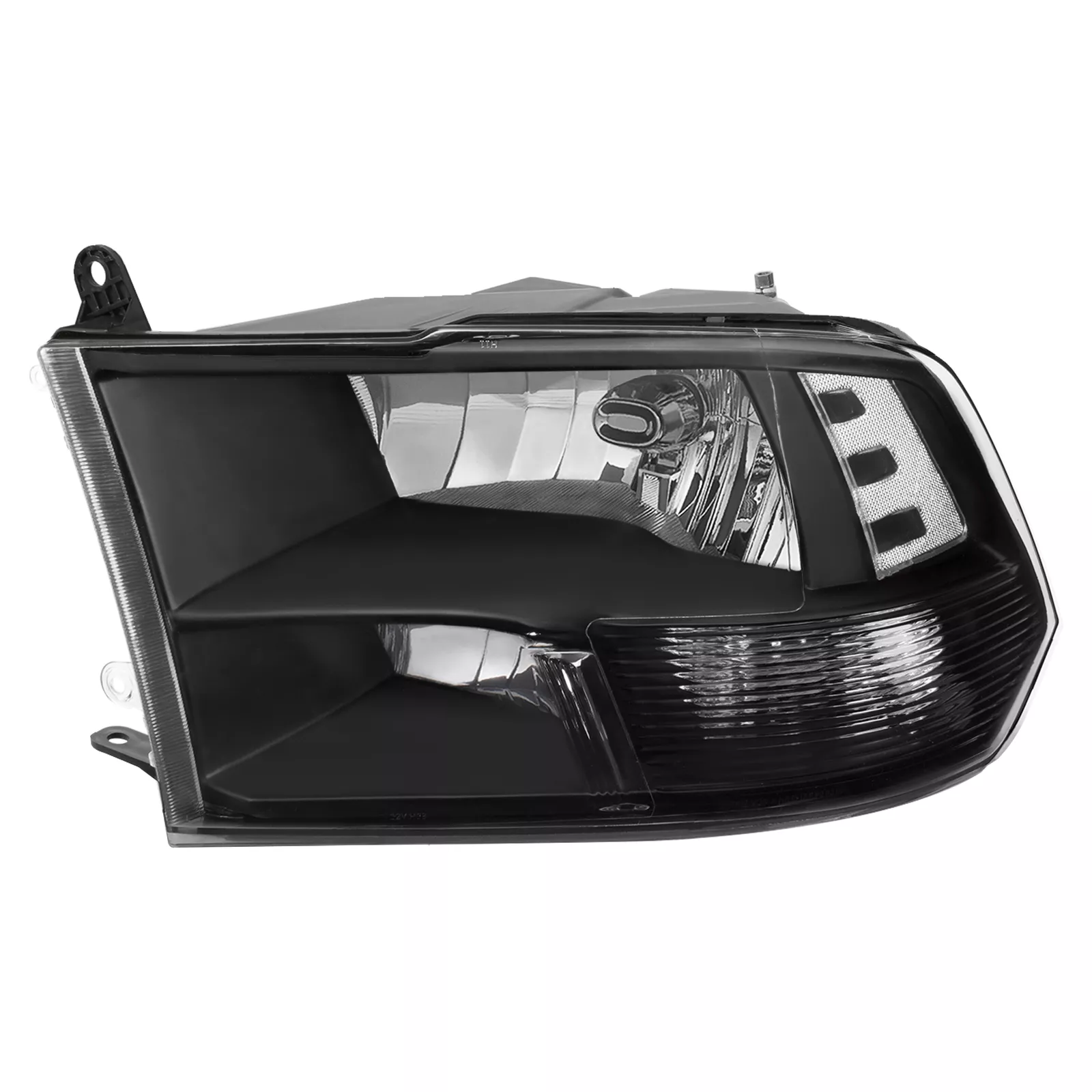 MOSTPLUS Pair Black Housing Headlights Assembly for 2011-2018 Dodge Ram 1500 2500 3500 4500