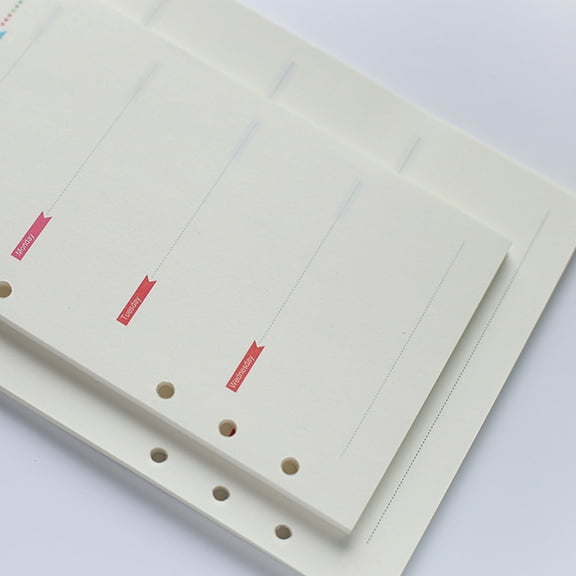 GOOHOCHY  3 Sets College Ruled Loose Leaf Paper Weekly Refill Notebook