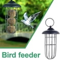 thumbnail image 2 of Comedero para pájaros, a prueba de ardillas Comedero para pájaros de metal Comedero para pájaros Hierro Colgante automático Soporte para bolas de grasa Herramienta de alimentación, 2 of 5