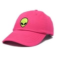 thumbnail image 5 of Dalix Alien Embroidered UFO Dad Hat Cotton Baseball Cap Adjustable Mens in Hot Pink, 5 of 5