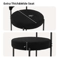 thumbnail image 7 of Boucle Upholstered Metal Side Chair, Dinning Chair Set of 6, Black, 7 of 7