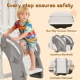 thumbnail image 5 of 10-in-1 Toddler Slide Playset for 1-3 Years Old, Indoor Outdoor Playground Equipment with Golf Set, Basketball Hoop, Climbing Frame, Drawing Board, Steering Wheel, 5 of 7