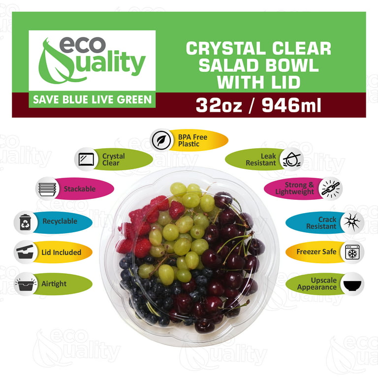 Kraft Deli Bowls Disposable Round Kraft Salad Bowls & Reusable