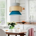 thumbnail image 2 of Arturesthome Water Lake Blue Fabric Ceiling Lamp Nordic Chandelier Basket Light Fixture, 2 of 11