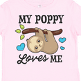 thumbnail image 4 of Inktastic My Poppy Loves Me with Sloth and Hearts Boys or Girls Toddler T-Shirt, 4 of 5