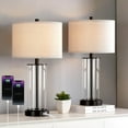 thumbnail image 4 of Kawoti  23.25" Touch Control Table Lamp Set with USB Port and Bulbs Black, 4 of 5