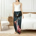thumbnail image 4 of Kdxio Women's Comfy Stretch American Flag Print Drawstring Pajama Pants-X-Large, 4 of 5