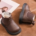 thumbnail image 6 of Baby Boys Girls Walking Shoes Fall Winter Thick Warm Lightweight Comfortable Fashion Infant Oxford Dress Shoe Loafers Brogue Flats for First Steps Walkers, 6 of 6