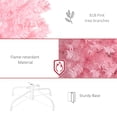 thumbnail image 6 of HOMCOM 7' Tall Unlit Slim Douglas Fir Artificial Christmas Tree, Pink, 6 of 9