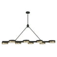 thumbnail image 2 of Ashor 8-Light LED Linear Chandelier in Matte Black with Warm Brass Accents, 2 of 6