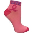 thumbnail image 5 of Pink Ribbon Breast Cancer Awareness Ankle/Crew Socks for Women, 5 of 5
