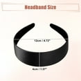 thumbnail image 4 of Unique Bargains Hair Headband Wide Satin Headband for Women Girl Black 1.57" Wide Headband, 4 of 7