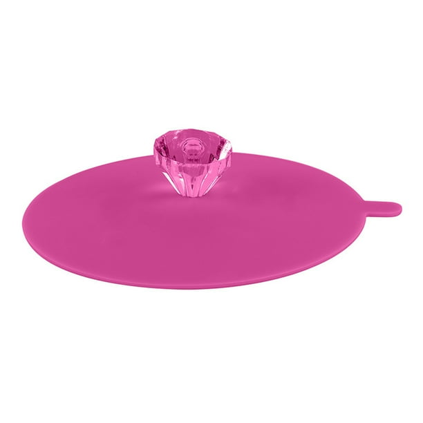 Monstrate Tapa ligera de silicona para taza de bebida, duradera, elegante, fácil de limpiar, múltiples opciones de Color, tapa de tazón Cocina y Comedor Rosa