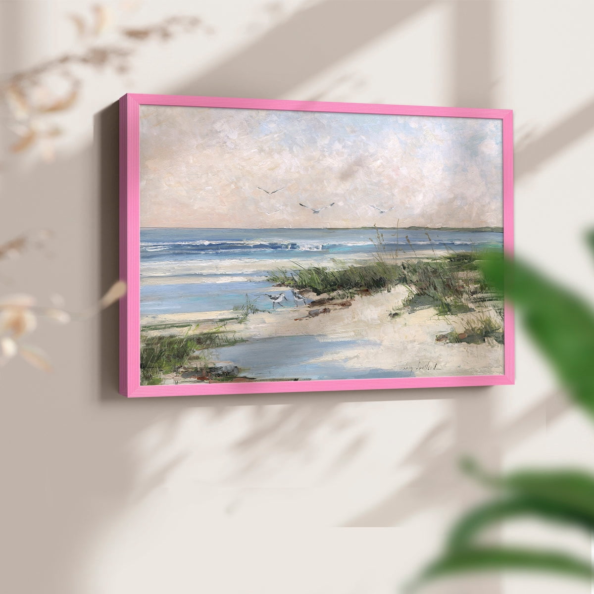 Soft Morning Sea by Sally Swatland - Restickable Framed Giclée Print