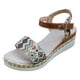 thumbnail image 2 of MKLEKYY Sandalias Flexi para Mujer, Con Punta Redonda, Hebilla, Correa, Verano, Tacón Bajo, Suela Gruesa, Cuñas, 2 of 4