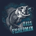 thumbnail image 2 of BEAR RUN Men's Bass Fisherman Skeleton Graphic T-Shirt (M), 2 of 3