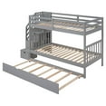 thumbnail image 4 of CRO Decor Twin over Twin/Full Bunk Bed with Twin Size Trundle (Gray), 4 of 13