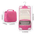 thumbnail image 4 of Vorspack Toiletry Bag for Women, Large Cosmetic Bag with Metal Swivel Hook, Hanging Travel Toiletry Bag for Men Girls，Pink, 4 of 7