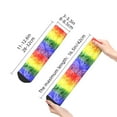 thumbnail image 2 of Uemuo Colorful Tie Dye Printed Crew Socks, Moisture-Wicking Socks, Athletic Socks for Men Breathable Cushion Socks Casual Sport Socks for Running Traveling, 2 of 6