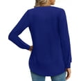 thumbnail image 3 of Rosvigor Blouses for Women Dressy Long Sleeve Shirts Casual Fall Tops Winter Tunic with Pleats, 3 of 7