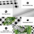 thumbnail image 5 of Welcome Bow Knot Wreath Outdoor Rug 6x9 Ft, Non Slip Washable Area Rug, Summer Flowers Black Gray Plaid Patio Rugs Carpet Runner, Large Floor Mat for Indoor/Outdoor Deck Porch Camping, 5 of 8