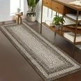 thumbnail image 4 of Garvee 2'x10' Printed Braided Runner Rugs Farmhouse Bordered Carpet, Machine Washable Indoor Area Rug Non-Slip Low Pile Rugs for Hallway Bedroom Kitchen Entryway, Camel, 4 of 9
