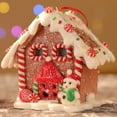 thumbnail image 3 of Yucurem Christmas Gingerbread House Ornaments with Rope, Light Up Resin Christmas Pastel Candy House Hanging Ornaments for Tree Holiday Party Home Decoration, 3 of 6