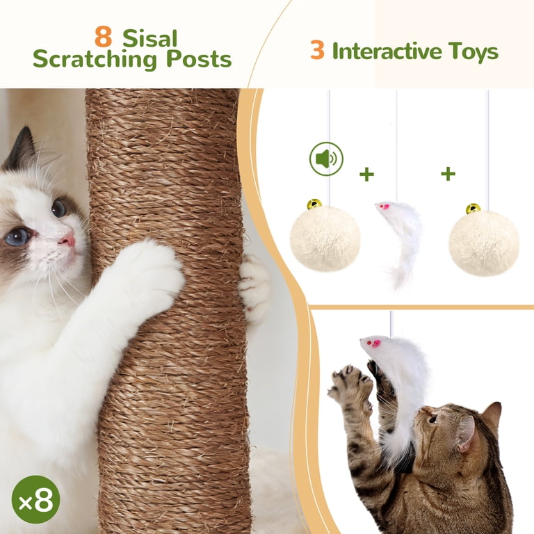 Globlazer 84" Multilevel Corner Cat Tree, 2 Condos photo 3