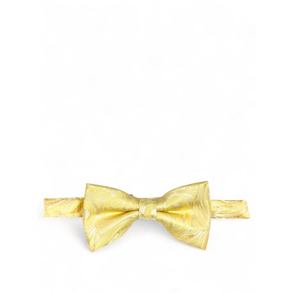 Yellow Classic Paisley Bow Tie
