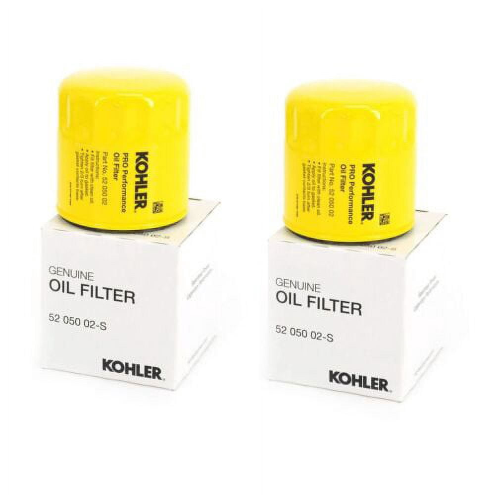 Kohler 52 050 02-S Engine Oil Filter Extra Capacity for CH11 - CH15, CV11 - CV22, M18 - M20, MV16 - MV20 and K582, 2 Pack