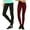 BLACK/BURGUNDY, variant on Women & Plus Cotton High Waist Full Length Cotton Workout Leggings (BURGUNDY/OLIVE, S)