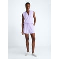 thumbnail image 2 of Scoop Women's and Women's Plus Scubaknit Seamed Shorts, 4.5'' Inseam, Sizes XS-4X, 2 of 5