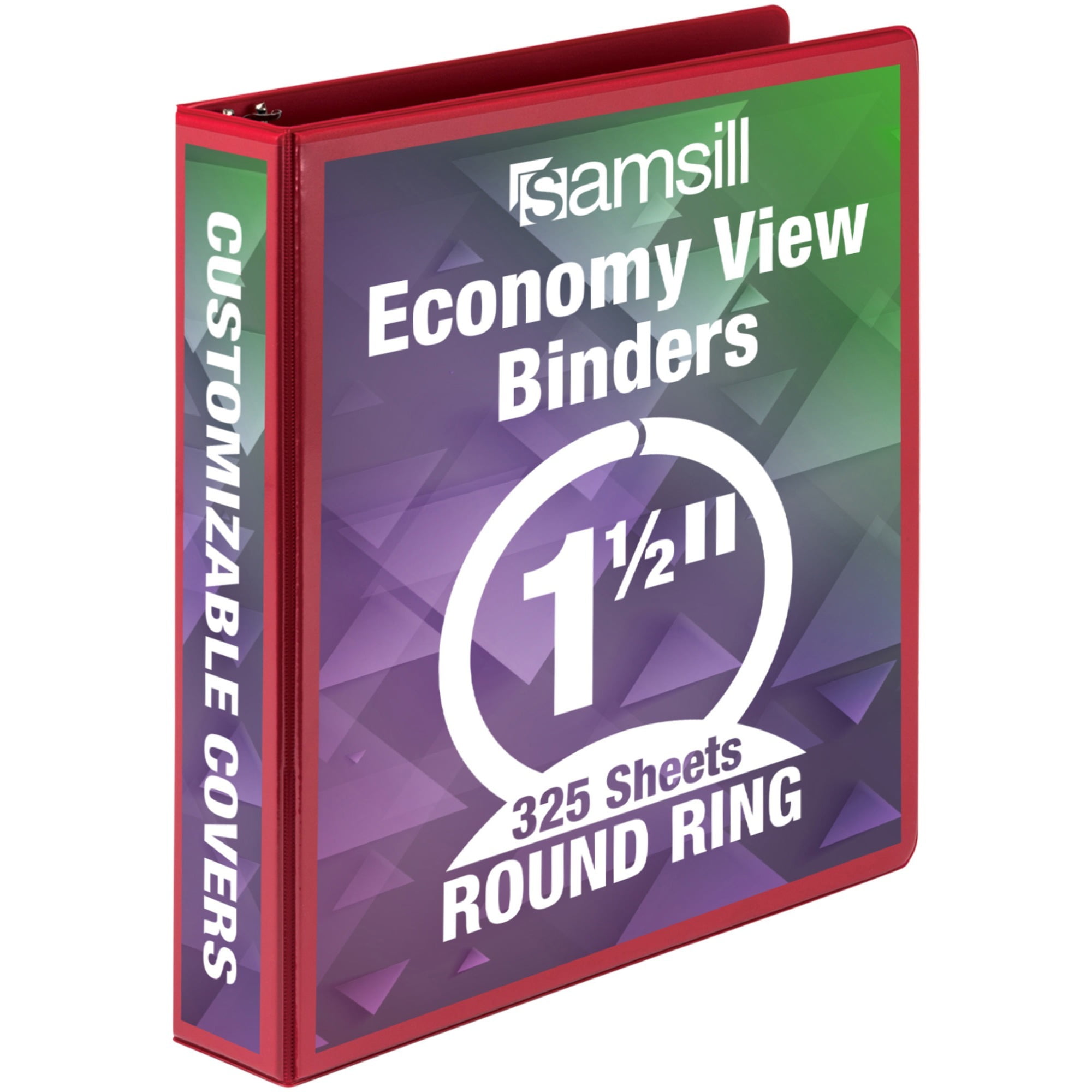 Samsill, SAM18553, Economy 1-1/2' Round Ring View Binders, 1 Each, Red