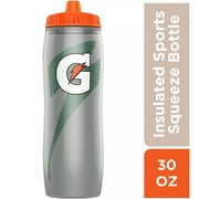 Gatorade Insulated Sports Squeeze Water Bottle with Contour Form for Grip, 30 oz