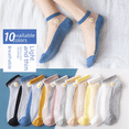 thumbnail image 2 of Medias de verano para mujer Calcetines de margaritas Calcetines de algodón color caqui para mujer Medias de cristal japonesas de moda, 2 of 6