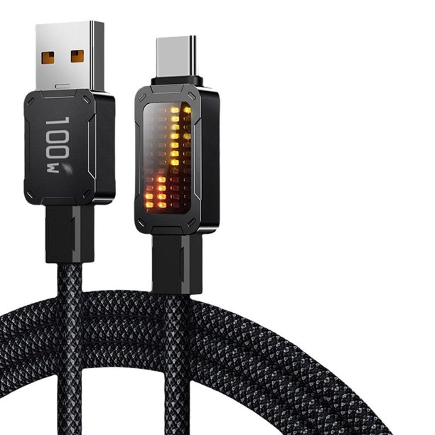 CAIROYAR Cable de datos de luz ambiental de 1,2 m, 60/100 W, USB TIPO C