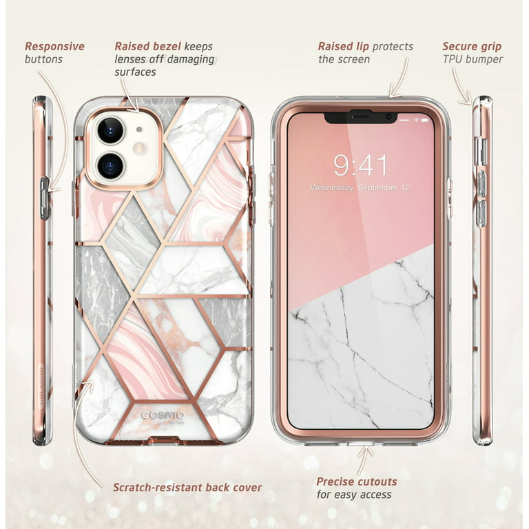 i-Blason Cosmo Slim Designer Case (Ocean Blue Marble) for iPhone 13 Pro  (6.1)