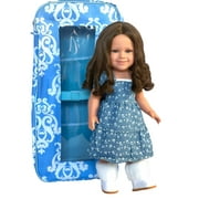 18 Inch Doll - Shelby's Sweet Charm: 18-Inch Doll with Brown Curly Hair and Blue Eyes
