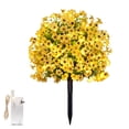 thumbnail image 5 of Dtchengua 2 Pack Artificial Topiary Ball Trees With Light for Outdoor, UV Resistant Fake Plants Shrubs Bushes,Realistic Faux Flowers Greenery Spring Deko for Front Porch,Garden,Yard,Patio (Yellow), 5 of 6