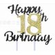 thumbnail image 1 of 10pcs Happy Birthday Cake Topper: Elegant Number Cake Picks for Party Decorations - Birthday party dessert Ornaments Supplies, 1 of 3