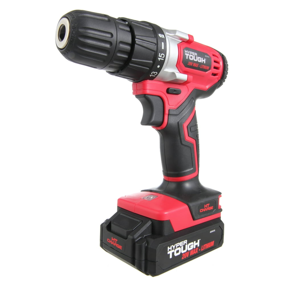 Hyper Tough 20V Max Lithiumion Cordless Drill, 3/8 inch Chuck