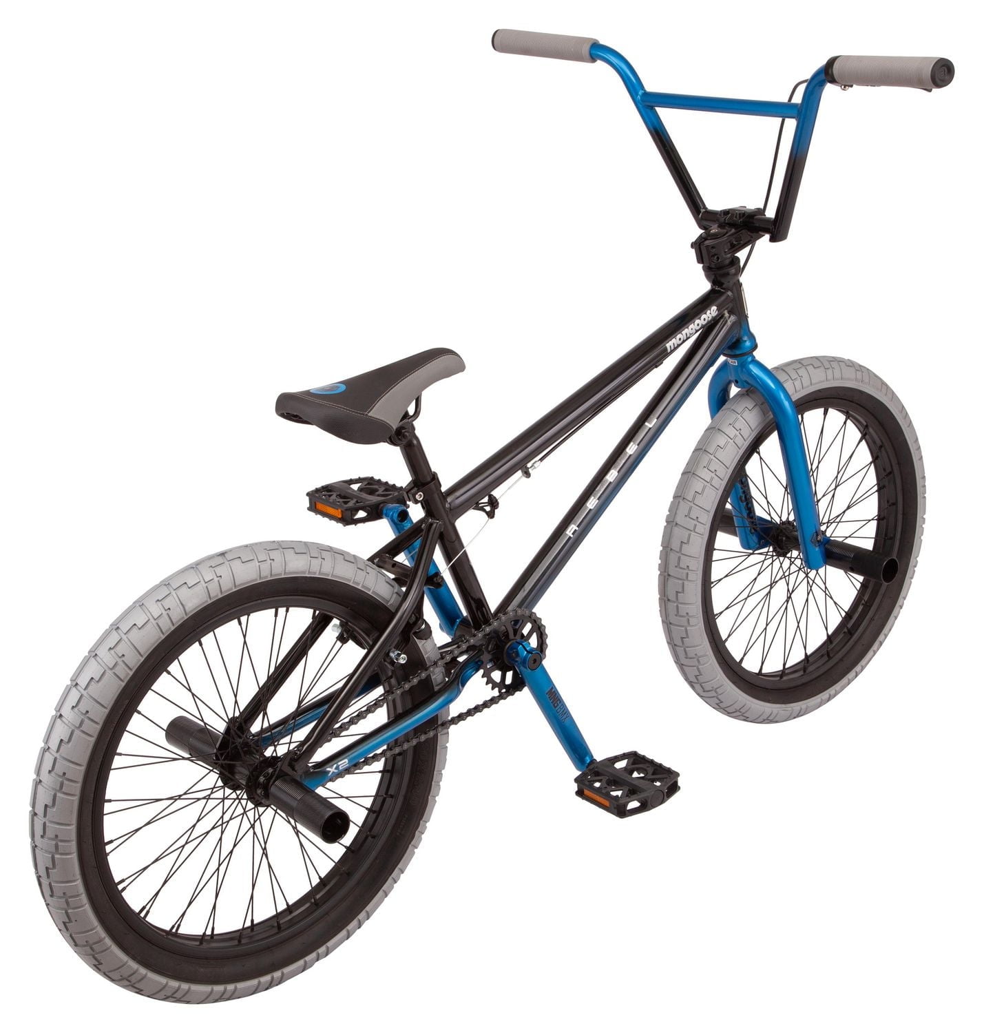 Mongoose Rebel X2 BMX bike, single speed, 20-inch wheels, black