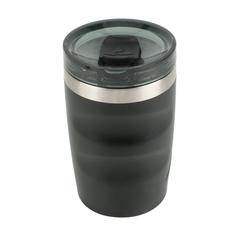 Ozark Trail 12oz Ceramic Lined Stainless Steel Insulated Travel Tumbler with Slider Lid, Black