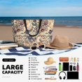 thumbnail image 5 of Xecao Floral With Birds for versatile beach bag for women includes zipper pockets and waterproof material, ideal for vacations and adventures., 5 of 7