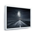 thumbnail image 3 of Designart 'Cloudy Full Moon Over Asphalt Road III' Nautical & Coastal Framed Canvas Wall Art Print, 3 of 5