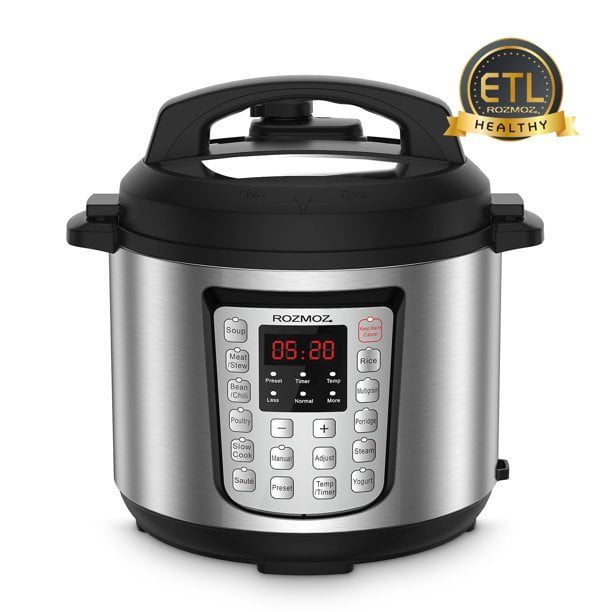 Rozmoz 6 Quart Electric Pressure Cooker 12 in 1 Programmable Stainless Steel Pot in Seychelles at SCR 2634 Rating 5