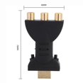 thumbnail image 4 of Convertidor de adaptador de audio y video AV compuesto compatible con HDMI macho a 3 RCA hembra para TV, 4 of 5