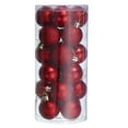 thumbnail image 1 of 24Pcs Bolas de Navidad de 1.5" Juego de Adornos para ?rbol de Navidad Irrompibles Bolas Colgantes para Decoraci?n Navide?a (Rojo Vino) Unique Bargains adornos decorativos colgantes, 1 of 7