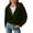 Black, variant on Women’s Casual Long Sleeve Half Zip Pullover Sweaters Solid V Neck Collar Ribbed Knitted Loose Slouchy Jumper Tops