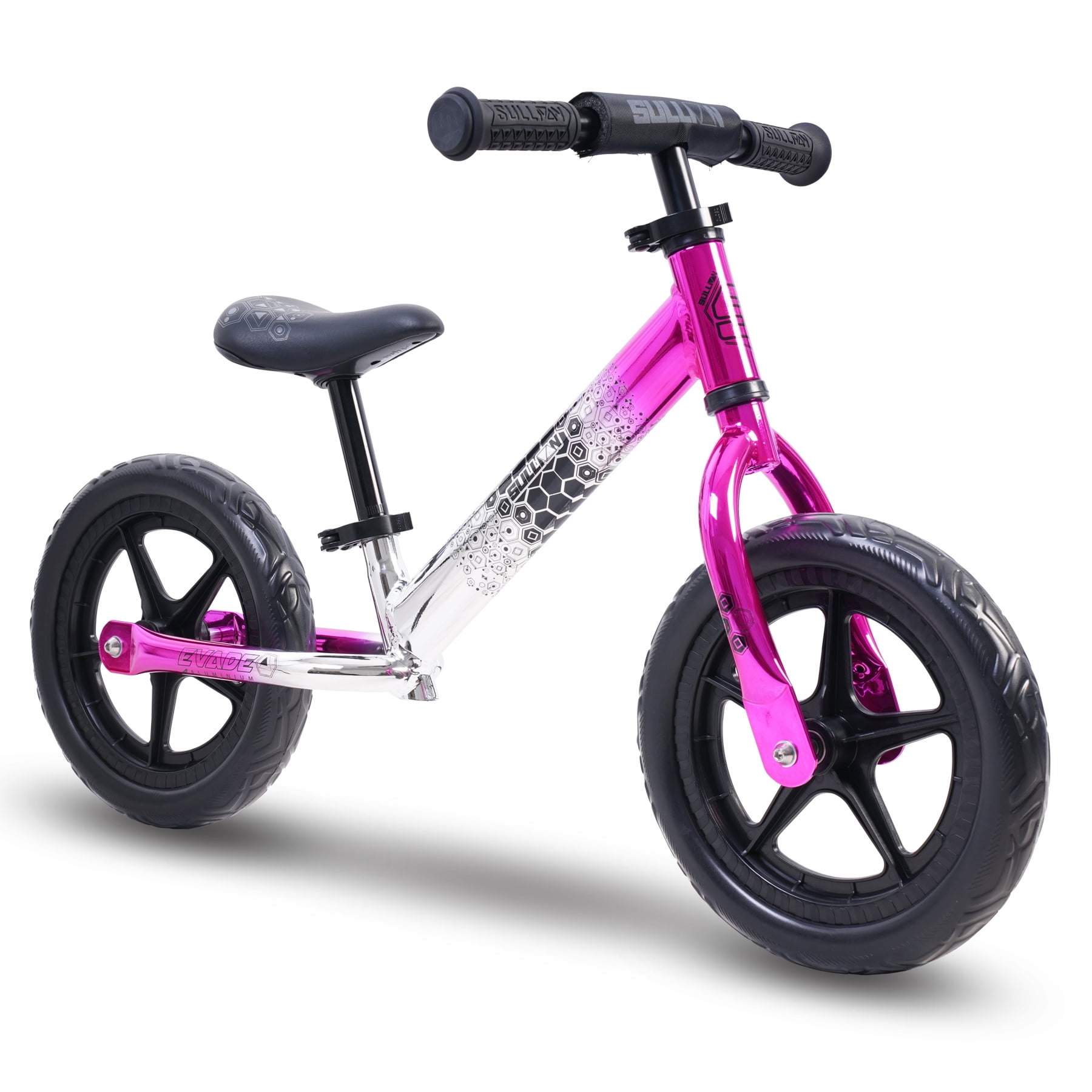 Sullivan Evade 12” Light Weight Alloy Balance Bike Non Pedal Strider Bike Rapid Motor Control Development for Ages 2-5 Years 